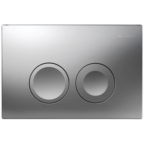 Flush wall plates for concealed cistern Actuation dual flush valve material: ABS, color: Chrome surface: Matt