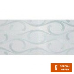 Decor tile 28x56 Italy 1st choice Nastro, hue: White/Grey Tile Liners (Listello)-Decore