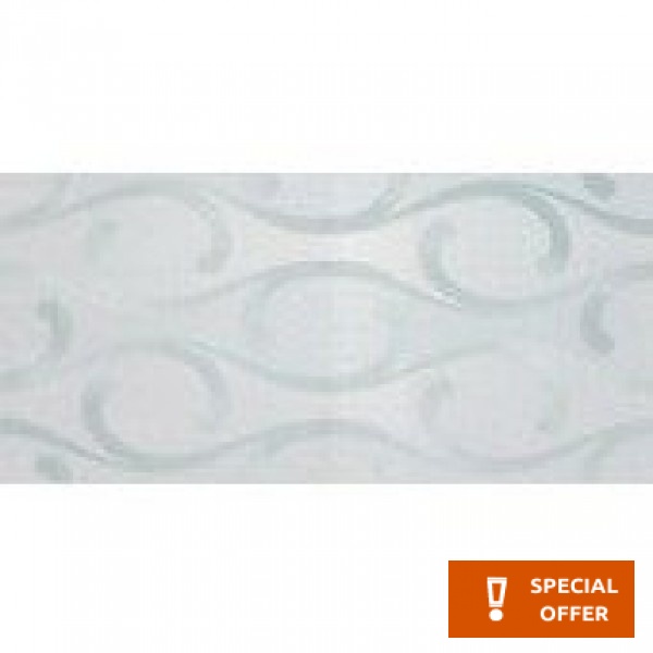 Decore πλακιδίου 28x56 Ιταλίας Α’ διαλογής Nastro, απόχρωση: Λευκό/Γκρι Μπορντούρες-Decore