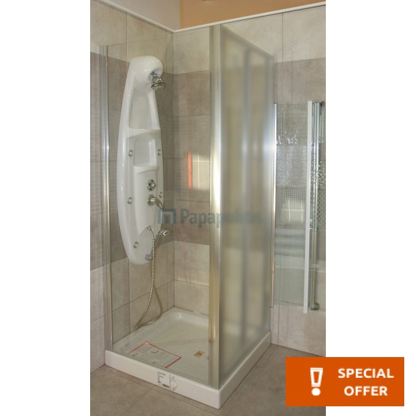 Shower enclosure Linear 78x185 4mm fixed surface: Matt, color: Chrome Linear Shower enclosure Linear 78x185 4mm fixed surface: Matt, color: Chrome Linear