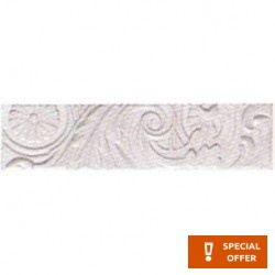 Border (listello) 9x36,6 Italy 1st choice rettificato surface: Glossy, hue: White Tile Liners (Listello)-Decore