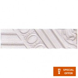 Border (listello) 9x34 Italy 1st choice rettificato surface: Glossy, hue: White Tile Liners (Listello)-Decore