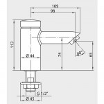 Wash basin tap Deck-mounted material: Brass S size self-closing Without waste, color: Chrome surface: Glossy Deck-mounted