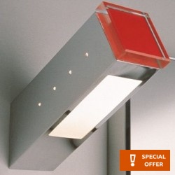 Φωτιστικό από inox Ουδέτερο 4.000° - 4.500° Κ, χρώμα: Κόκκινο 60W Extra Light, 230V Φωτιστικά μπάνιου
