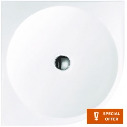 Shower tray Quarter round 100x100 material: Acrylic corner, color: White surface: Glossy Quadrant