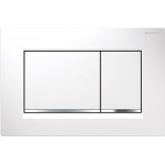 Flush wall plates for concealed cistern Actuation dual flush valve material: ABS, color: White surface: Matt Flush plates