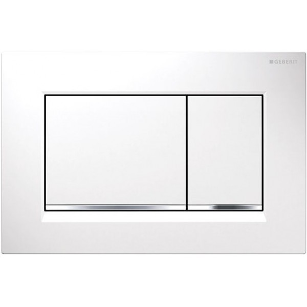 Flush wall plates for concealed cistern Actuation dual flush valve material: ABS, color: White surface: Matt Flush plates