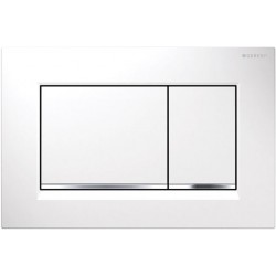 Flush wall plates for concealed cistern dual flush valve material: ABS Mechanical with string, color: White surface: Matt Flush plates