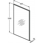 Bathroom mirror, shape: Rectangle 60x100 material: Crystal with frame, color: No color Bathroom mirror, shape: Rectangle 60x100 material: Crystal with frame, color: No color Mirrors