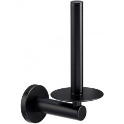 Paper holder vertical material: Brass, color: Black surface: Matt Toilet paper holders