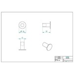Άγκιστρο από ορείχαλκο μονό Φ2,8x3,2cm, χρώμα: Λευκό επιφάνεια: Ματ Άγκιστρα
