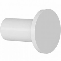 Άγκιστρο από ορείχαλκο μονό Φ2,8x3,2cm, χρώμα: Λευκό επιφάνεια: Ματ Άγκιστρα