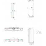 Καμπίνα μπανιέρας ευθύγραμμη 180x140 6mm συρόμενη επιφάνεια: Γυαλιστερή, χρώμα: Χρωμέ Ευθύγραμμες