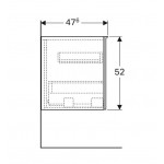 Ντουλάπι 45x52x47,6 από λάκα Lava, χρώμα: Γκρι Geberit