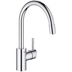 Kitchen tap Deck-mounted material: Brass with shower, color: Chrome surface: Glossy