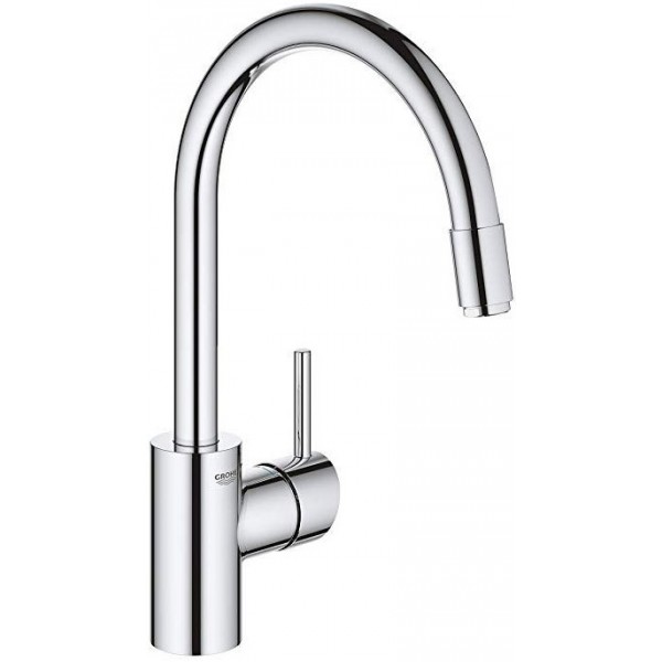 Kitchen tap Deck-mounted material: Brass with shower, color: Chrome surface: Glossy Deck-mounted Kitchen tap Deck-mounted material: Brass with shower, color: Chrome surface: Glossy Deck-mounted