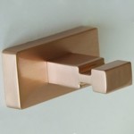 Άγκιστρο από ορείχαλκο μονό Brushed Rose Gild, χρώμα: Ροζ Χρυσό επιφάνεια: Βουρτσισμένη Άγκιστρα
