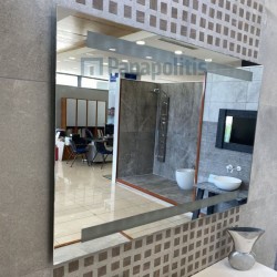 Καθρέπτης, σχήμα: Ορθογώνιο 120x80 από κρύσταλλο με Led Καθρέπτες μπάνιου