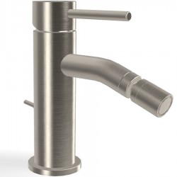 Bidet mixer material: Brass, color: Chrome surface: Brushed Deck-mounted