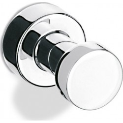 Hook Flat wall mounted material: Brass single, color: Chrome surface: Glossy Hooks