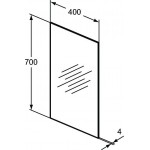 Καθρέπτης, σχήμα: Ορθογώνιο 40x70 από κρύσταλλο Καθρέπτες μπάνιου