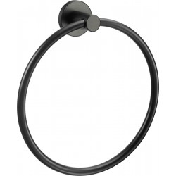 Towel ring closed material: Brass, color: Black surface: Matt