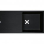 Νεροχύτης γρανιτένιος 97x50 με πάγκο αριστερά / με πάγκο δεξιά ένθετος 1 γούρνα Onyx, αντιστρεφόμενος, χρώμα: Μαύρο Γρανιτένιοι