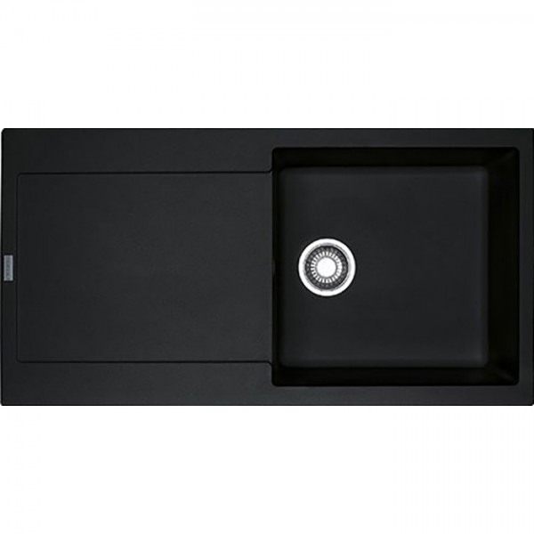 Νεροχύτης γρανιτένιος 97x50 με πάγκο αριστερά / με πάγκο δεξιά ένθετος 1 γούρνα Onyx, αντιστρεφόμενος, χρώμα: Μαύρο Γρανιτένιοι