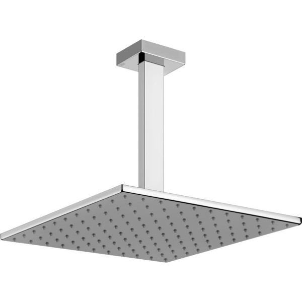 Shower head Ceiling-mounted 30x30 material: Brass, style: 1 spray, color: Chrome surface: Glossy Overhead showers