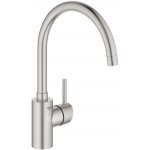 Kitchen tap Deck-mounted material: Brass, color: Chrome surface: Brushed Deck-mounted