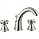 Wash basin tap Deck-mounted dual-level material: Brass With push-open waste set Μ size & valve, , color: Chrome surface: Glossy Deck-mounted Wash basin tap Deck-mounted dual-level material: Brass With push-open waste set Μ size & valve, , color: Chrome surface: Glossy Deck-mounted
