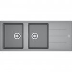 Sink Granite 116x50 left / right nested 2 cabinet, color: Grey Granite