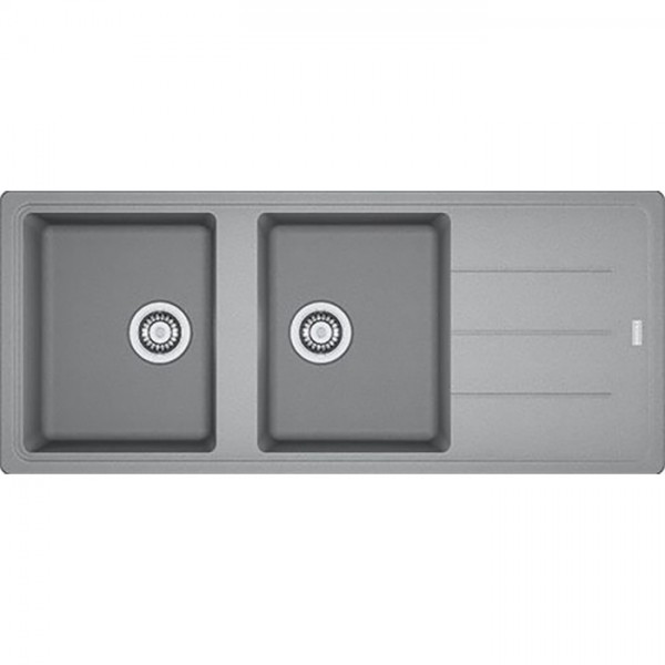 Sink Granite 116x50 left / right nested 2 cabinet, color: Grey Granite