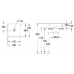 Νιπτήρας ελευθέρας τοποθέτησης 38x38x14,5 από πορσελάνη χωρίς οπή  χωρίς υπερχείλιση, χρώμα: Λευκό επιφάνεια: Γυαλιστερή Ελευθέρας τοποθέτησης