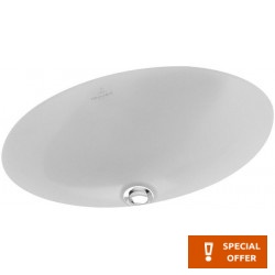 Washbasin Under counter 56x37,5 material: Porcelain Without overflow, color: White surface: Glossy
