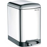 Waste bin material: Inox soft closing 6 lt Closed Floor standing, color: Chrome surface: Glossy Waste bin material: Inox soft closing 6 lt Closed Floor standing, color: Chrome surface: Glossy