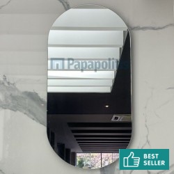 Bathroom mirror, shape: Capsule 45x90 material: Crystal, color: No color