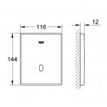 Flush wall plates for concealed cistern Electronic material: ABS single flush valve, color: Chrome surface: Matt Flush plates Flush wall plates for concealed cistern Electronic material: ABS single flush valve, color: Chrome surface: Matt Flush plates