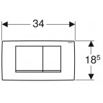 Flush wall plates for concealed cistern dual flush valve material: ABS Mechanical with string, color: Chrome surface: Glossy Flush plates