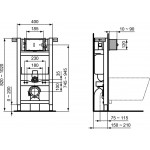 Concealed cistern for wall-mounted toilet for single wall With frame Concealed cisterns for wall-mounted WC