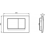 Flush wall plates for concealed cistern dual flush valve material: ABS Mechanical with string, color: Chrome surface: Glossy Flush plates Flush wall plates for concealed cistern dual flush valve material: ABS Mechanical with string, color: Chrome surface: Glossy Flush plates