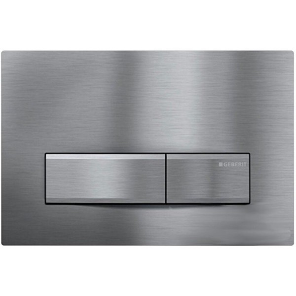 Πλακέτα εντοιχιζόμενου καζανακίου Brushed chrome από ανοδιωμένο ψευδάργυρο διπλής ενέργειας μηχανικά, χρώμα: Χρωμέ επιφάνεια: Ματ Πλακέτες