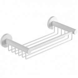 Σπογγοθήκη από ορείχαλκο βαθιά διπλής στήριξης μονή 25x11x6cm, χρώμα: Λευκό επιφάνεια: Ματ Σπογγοθήκες