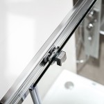 Shower enclosure Linear 110x195 6mm sliding surface: Glossy, color: Chrome Linear