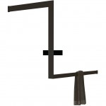 Towel 165cm For Shower Enclosure material: Brass single, color: Black surface: Matt Towel rails