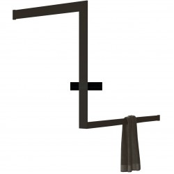 Towel 165cm For Shower Enclosure material: Brass single, color: Black surface: Matt Towel rails
