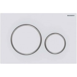 Flush wall plates for concealed cistern Actuation dual flush valve material: ABS, color: White surface: Matt Flush plates