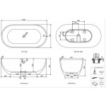 Μπανιέρα ελευθέρας τοποθέτησης 150x76x53 από solid surface επιφάνεια: Ματ, χρώμα: Λευκό χωρίς λαβές Ελευθέρας τοποθέτησης Μπανιέρα ελευθέρας τοποθέτησης 150x76x53 από solid surface επιφάνεια: Ματ, χρώμα: Λευκό χωρίς λαβές Ελευθέρας τοποθέτησης