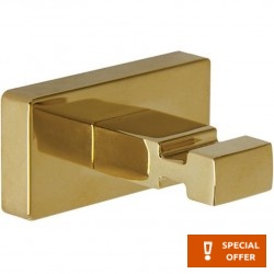 Άγκιστρο από ορείχαλκο μονό Glossy Gilded, χρώμα: Χρυσό επιφάνεια: Γυαλιστερή Άγκιστρα