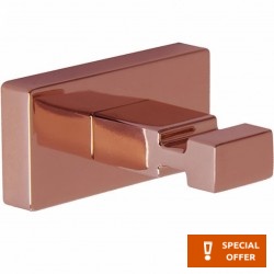 Άγκιστρο από ορείχαλκο μονό Glossy Rose Gilded, χρώμα: Ροζ Χρυσό επιφάνεια: Γυαλιστερή Άγκιστρα
